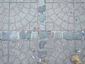 ÃÂ Tiled square paviment ground in the street. Royalty Free Stock Photo